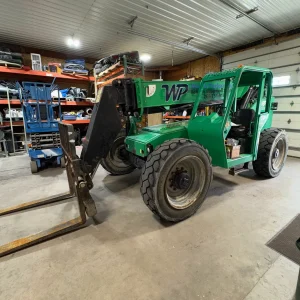 telehandler in a warehouse